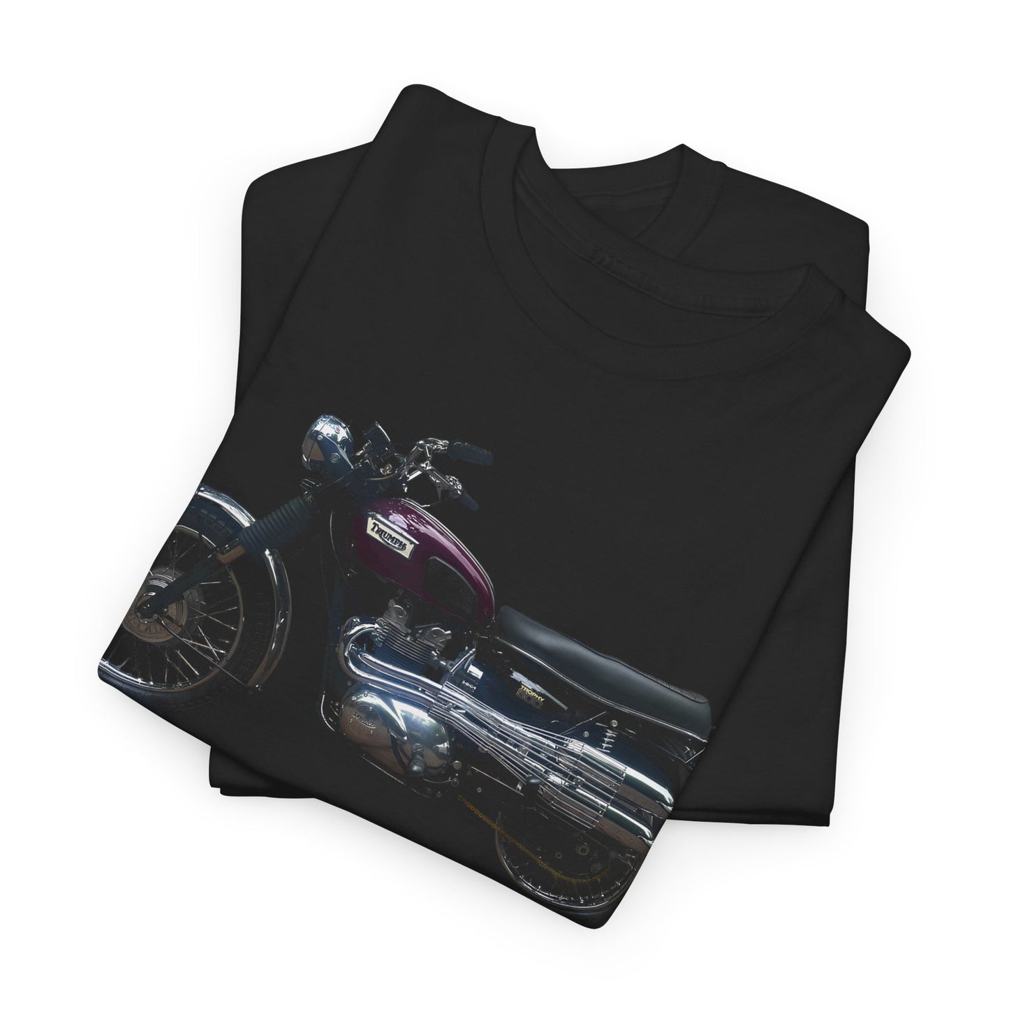 Triumph Trophy 500cc Classic British Motorcycle Unisex Heavy Cotton Tee
