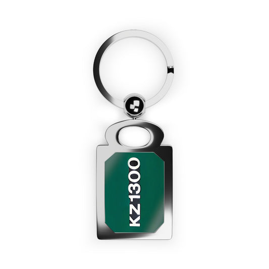 Kawasaki KZ1300 Classic Japanese Motorcycle Rectangle Photo Keychain Keyring , Made in USA