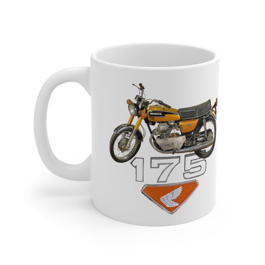 CB175 Classic Japanese Motorcycle Ceramic Mug 11oz