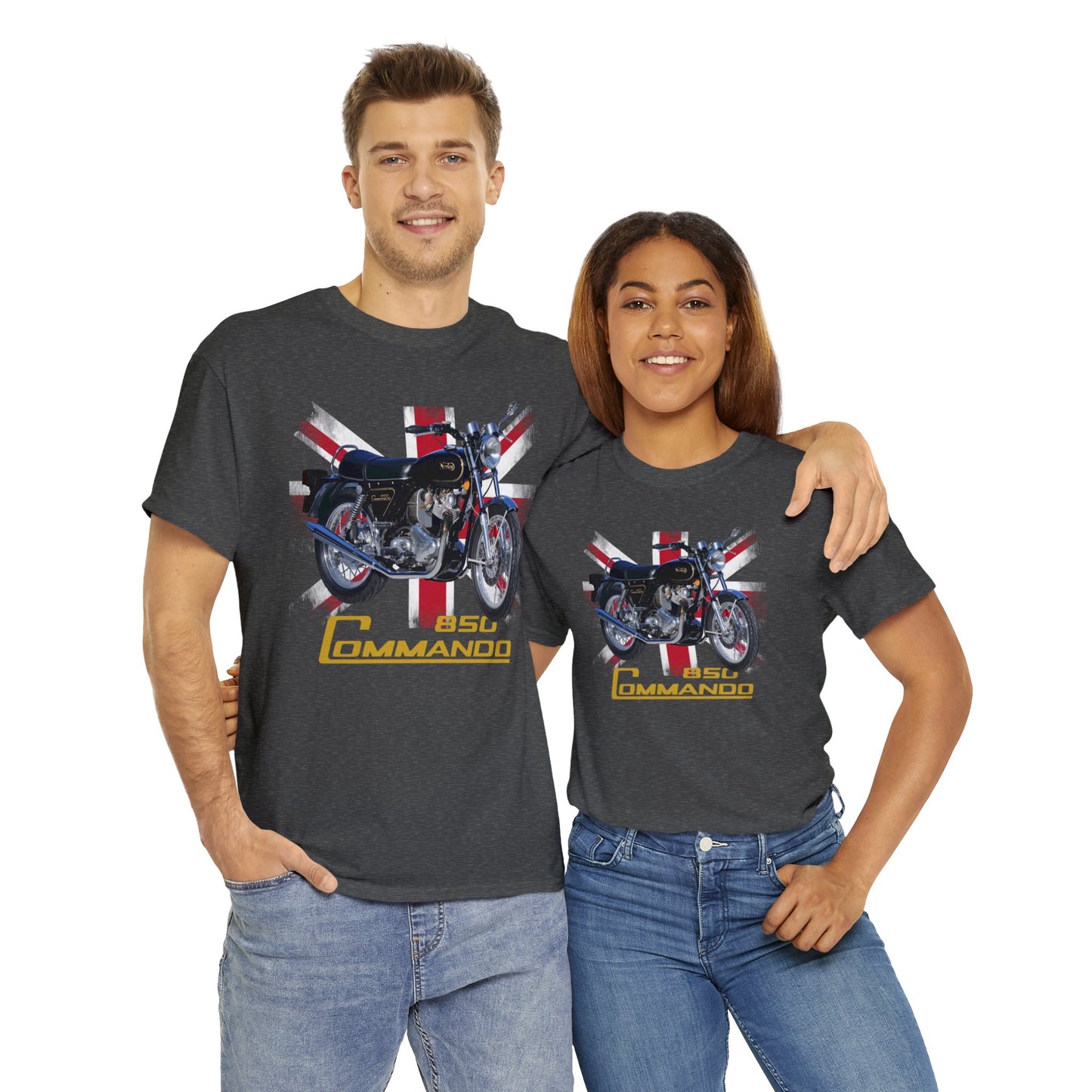 850 Commando Union Jack Classic British Motorcycle T Shirt