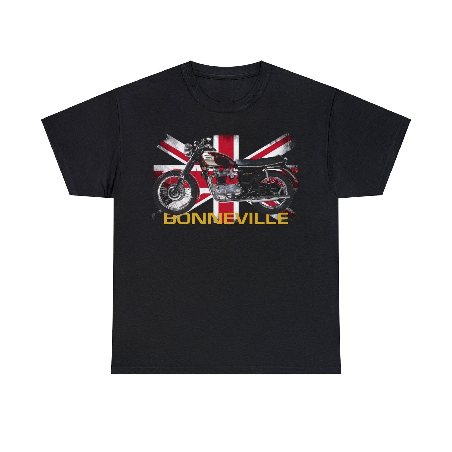 Bonneville Union Jack Classic British Motorcycle T Shirt