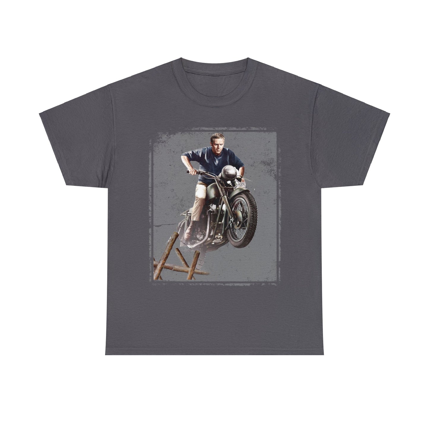 McQueen Great Escape Triumph  Motorcycle Unisex Heavy Cotton Tee