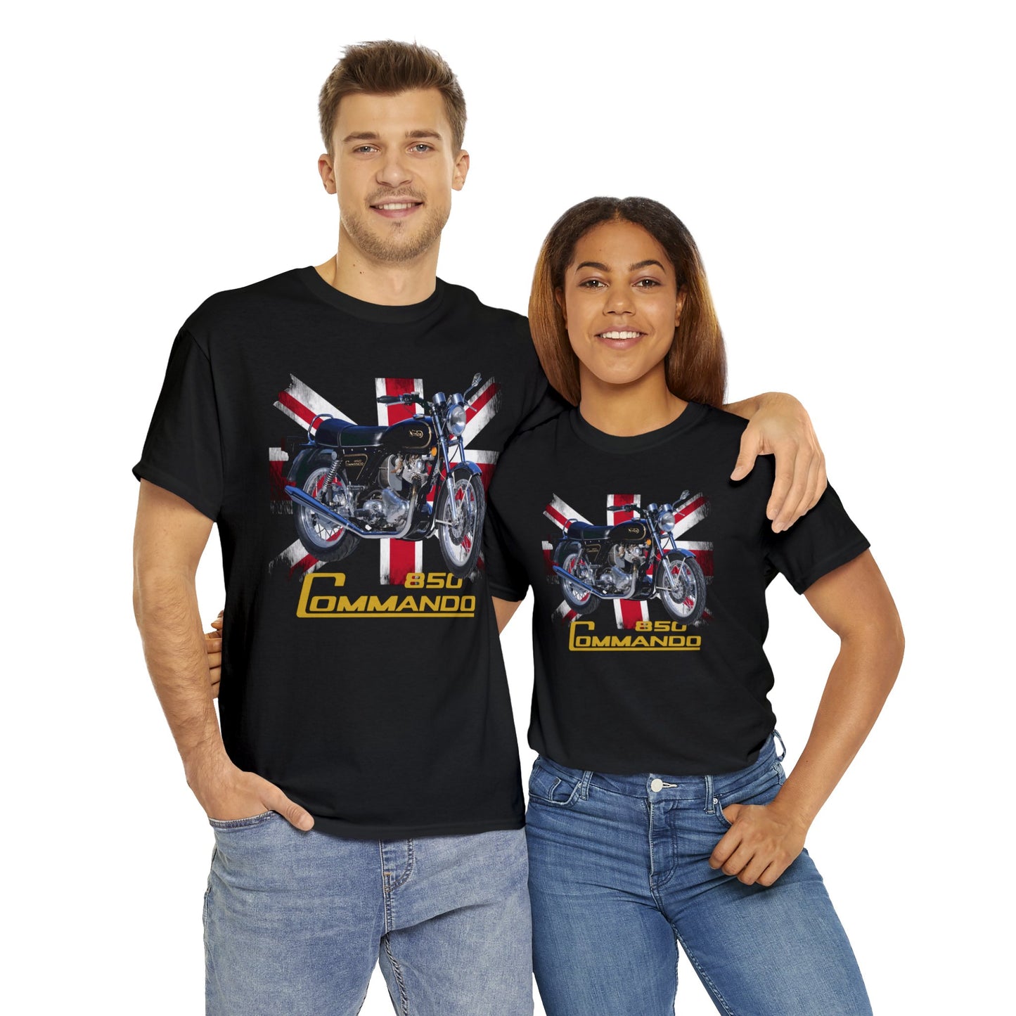 850 Commando Union Jack Classic British Motorcycle T Shirt