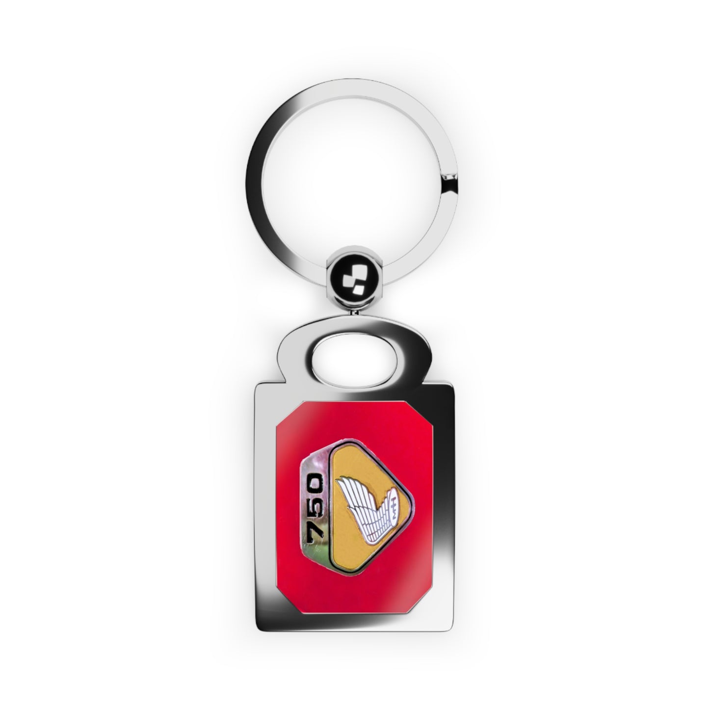 Honda CB750 Four Classic Japanese Motorcycle Rectangle Photo Keychain, Made in USA