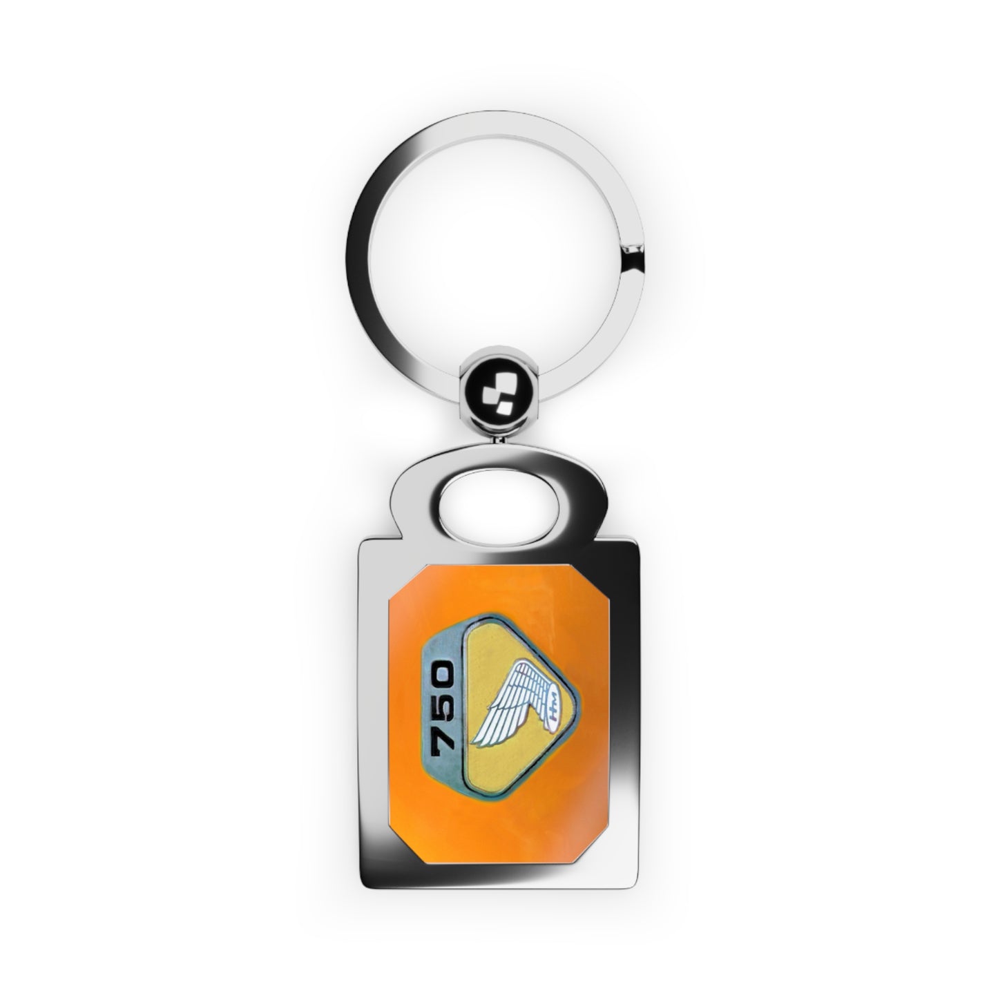 Honda CB750 Four K0 Gold Classic Japanese Motorcycle Rectangle Photo Keychain, Made in USA