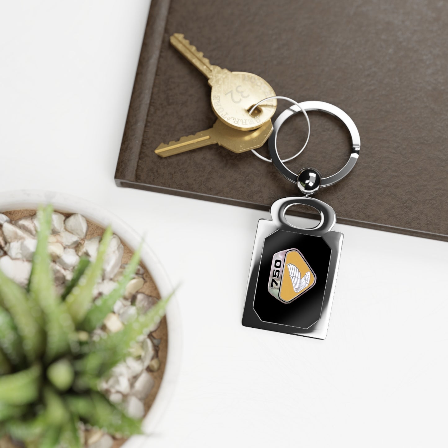 Honda CB750 Four Classic Japanese Motorcycle Rectangle Photo Keychain, Made in USA