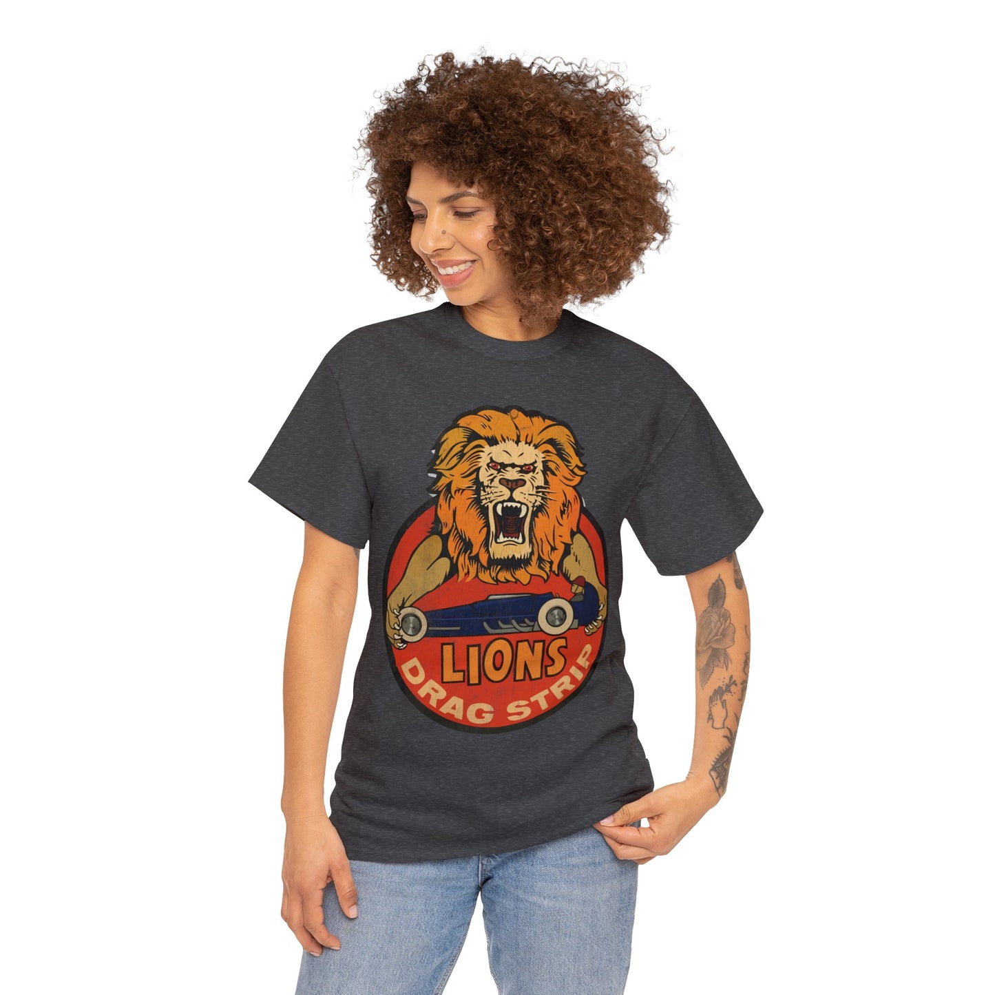 Lions Drag Strip Classic Muscle Car Hot rod T Shirt