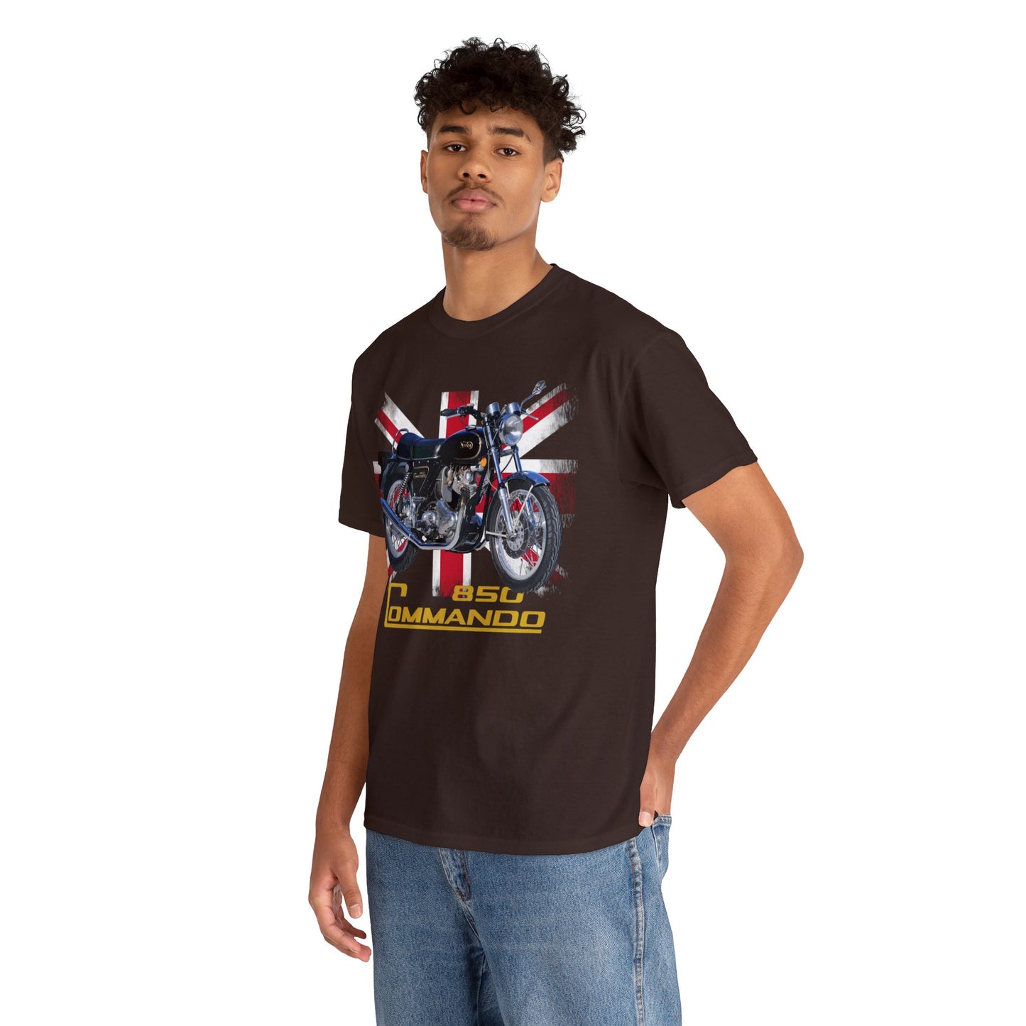 850 Commando Union Jack Classic British Motorcycle T Shirt