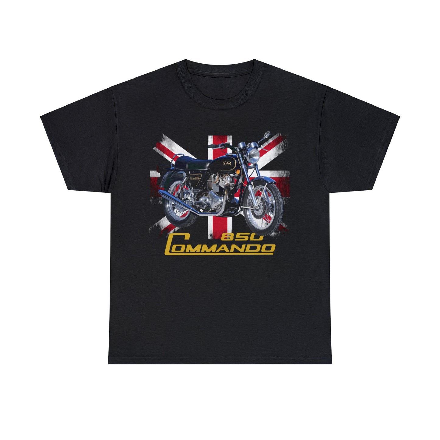 850 Commando Union Jack Classic British Motorcycle T Shirt