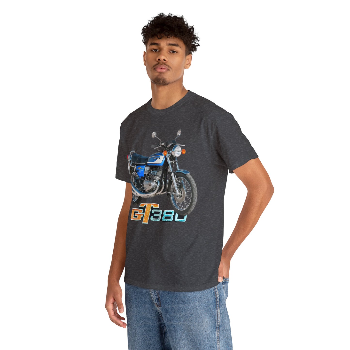 GT380 Blue Classic Japanese Motorcycle T Shirt