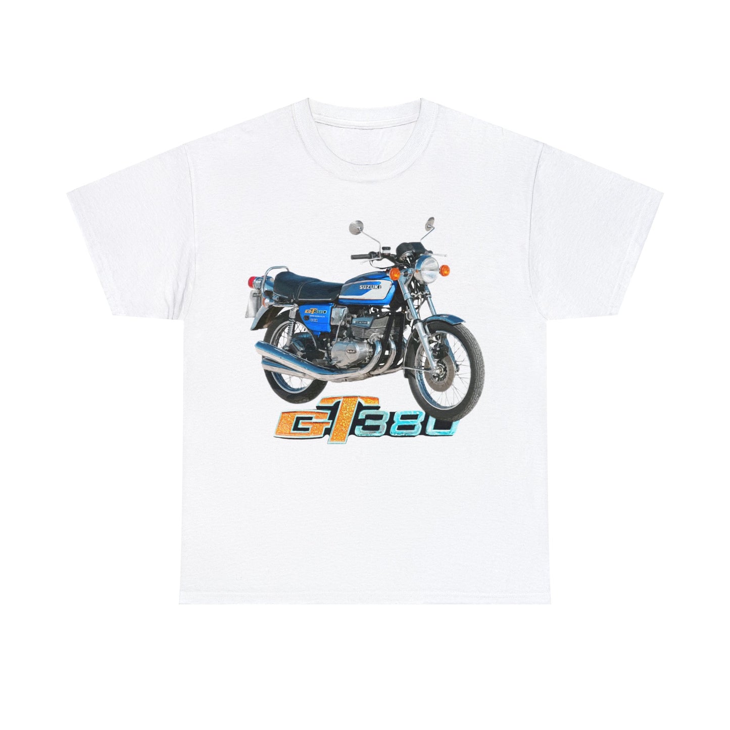 GT380 Blue Classic Japanese Motorcycle T Shirt