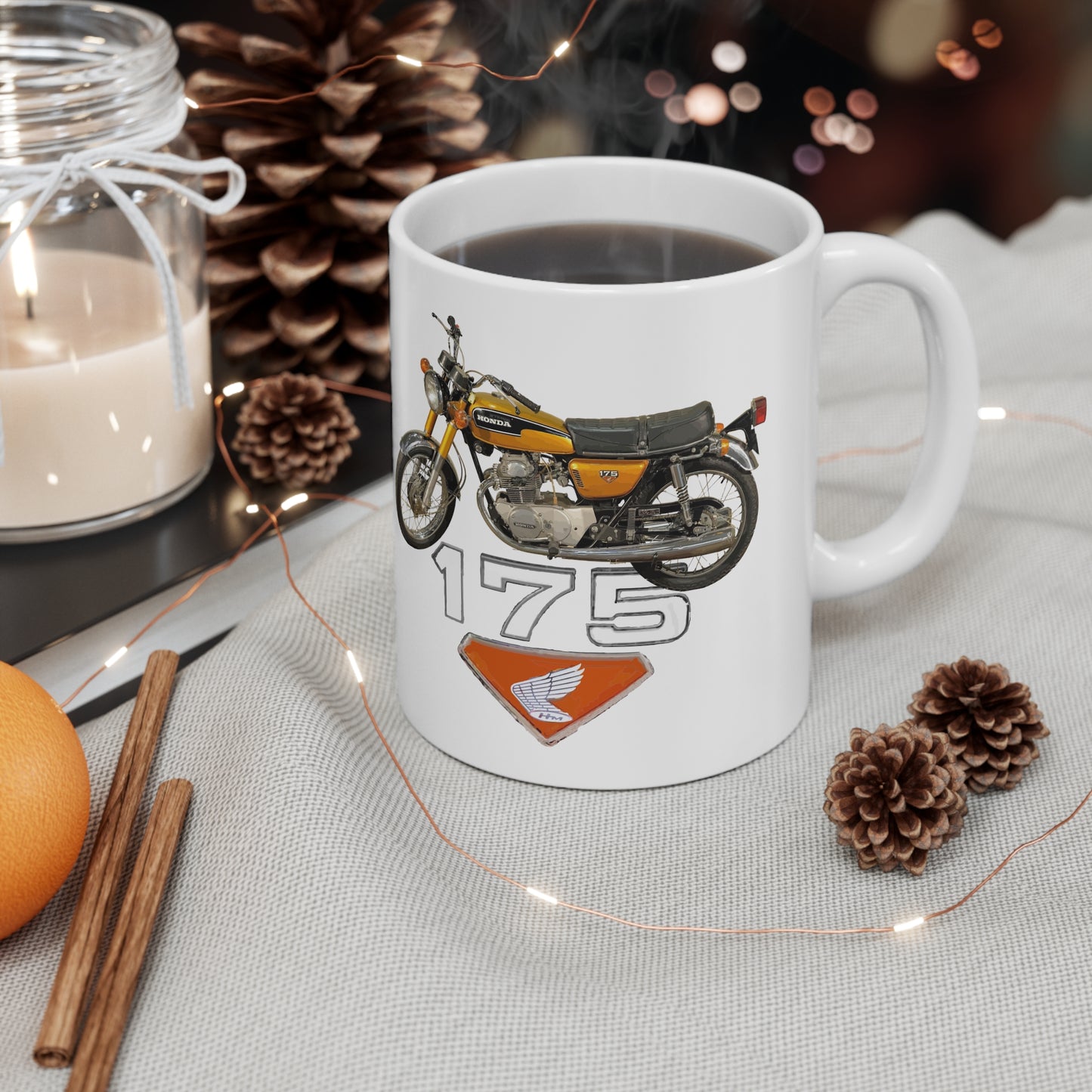 CB175 Classic Japanese Motorcycle Ceramic Mug 11oz