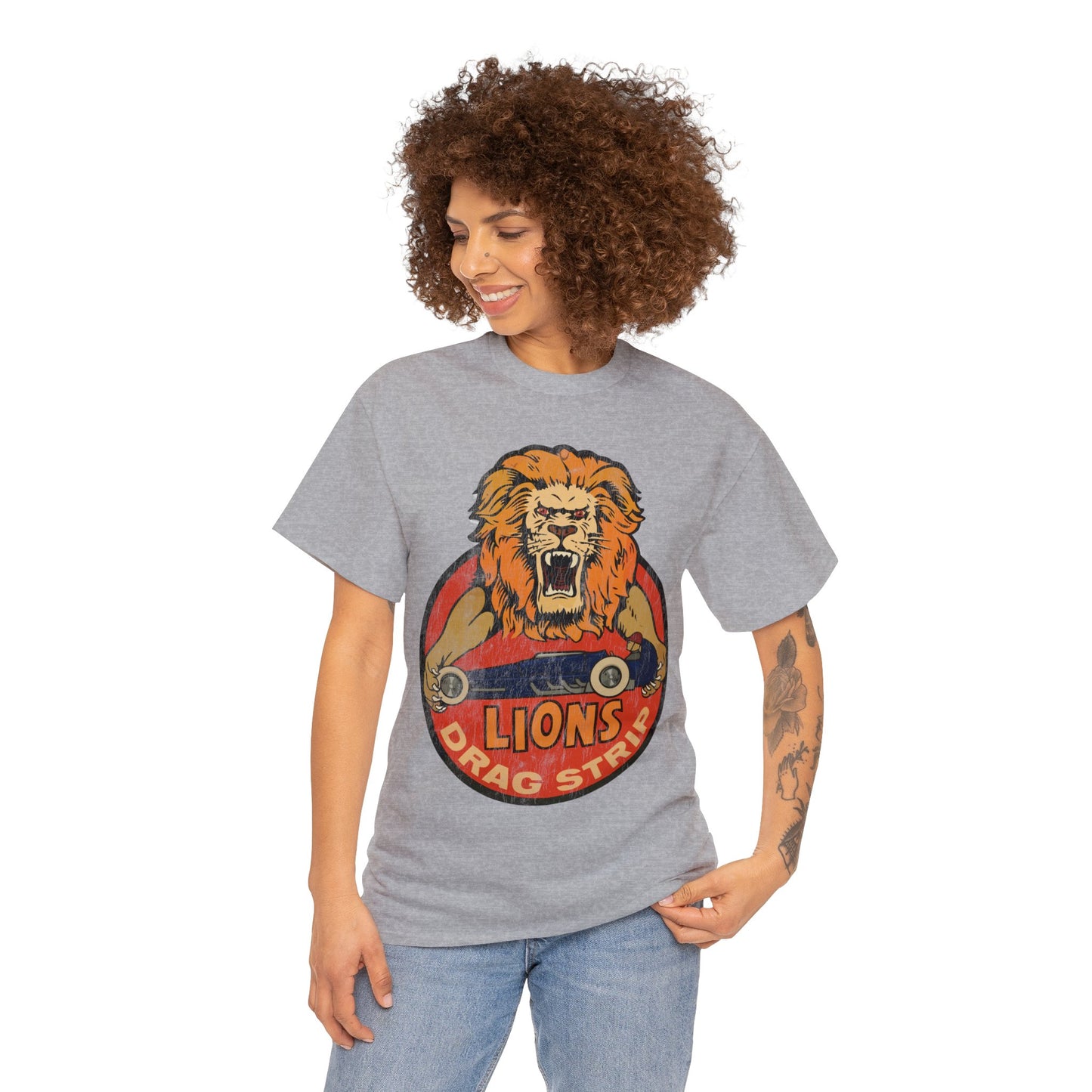 Lions Drag Strip Classic Muscle Car Hot rod T Shirt