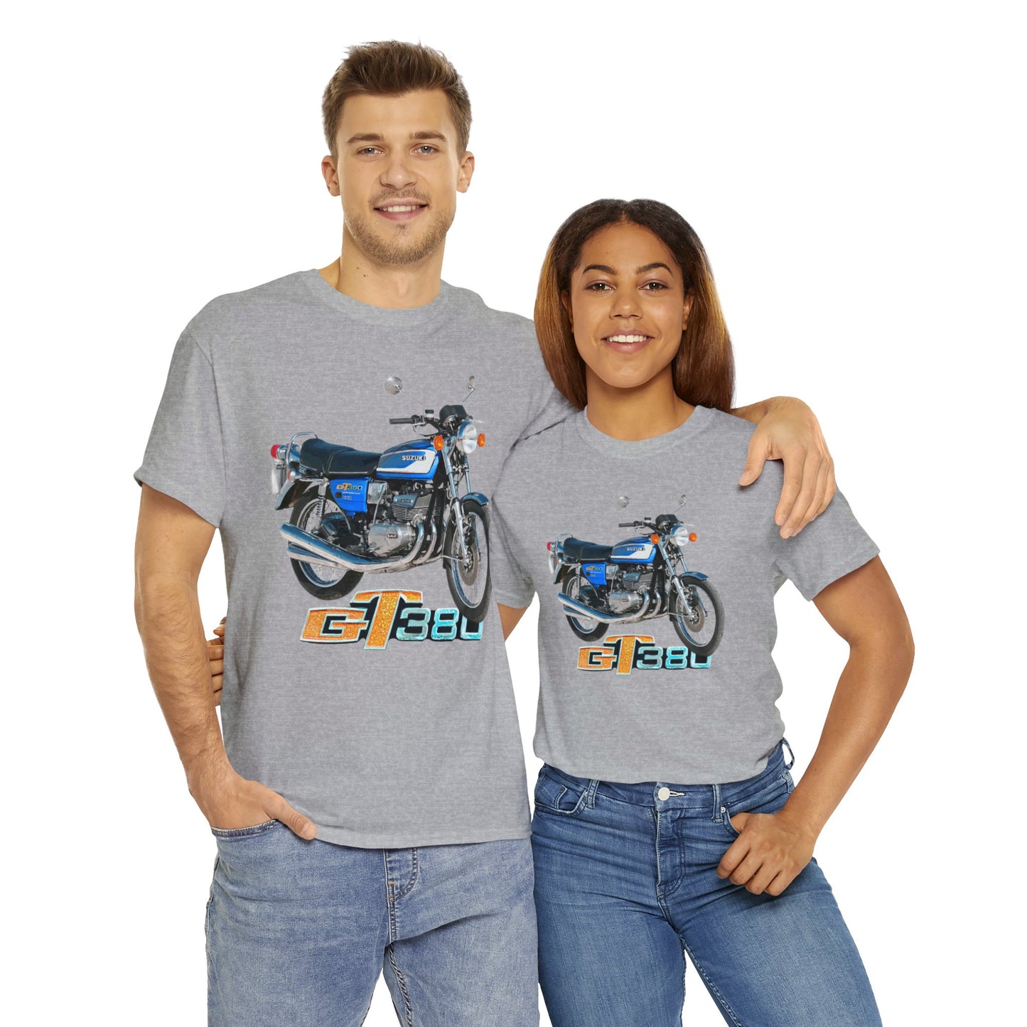 GT380 Blue Classic Japanese Motorcycle T Shirt