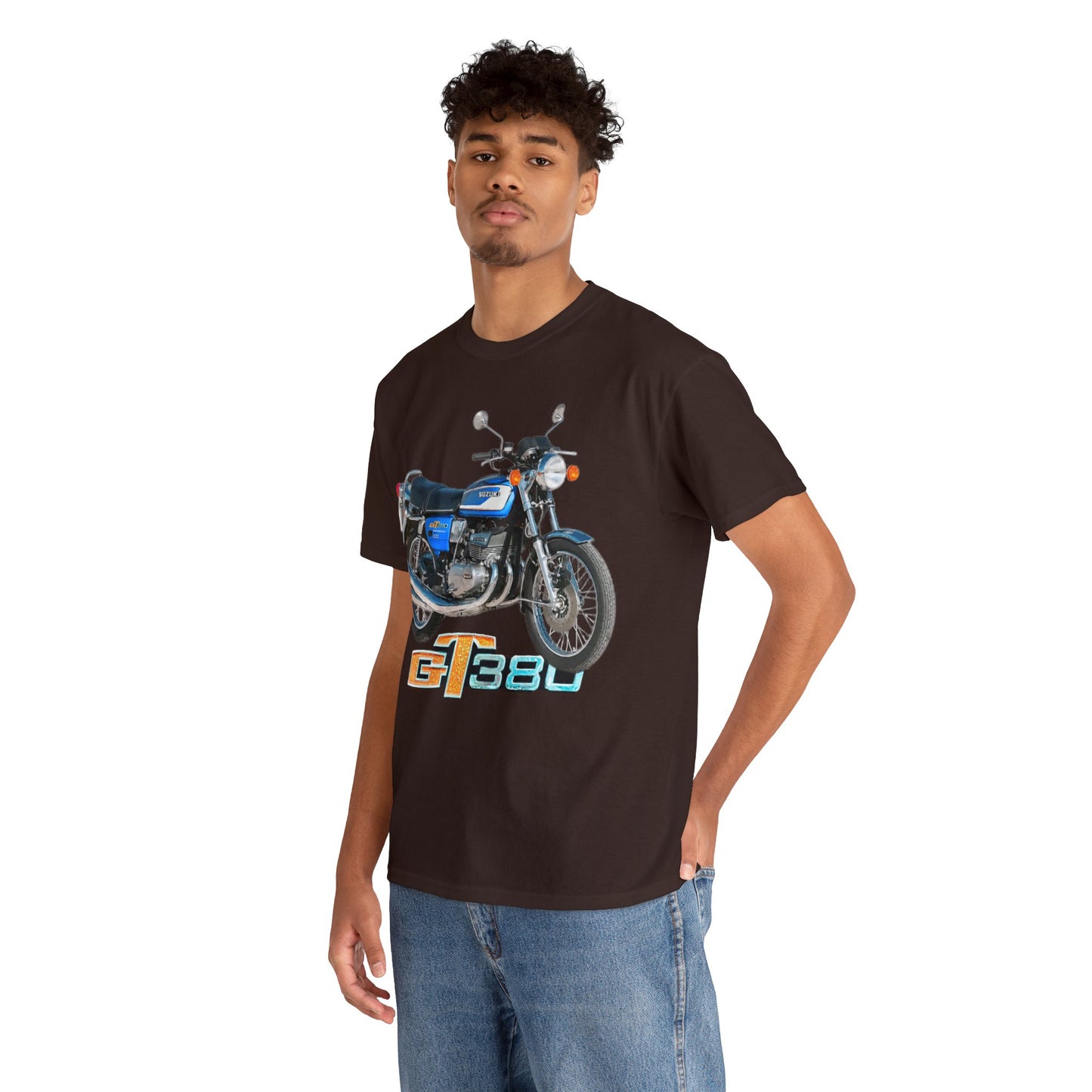 GT380 Blue Classic Japanese Motorcycle T Shirt