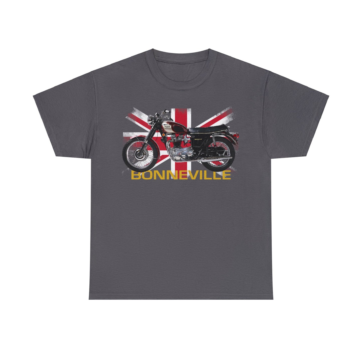 Bonneville Union Jack Classic British Motorcycle T Shirt