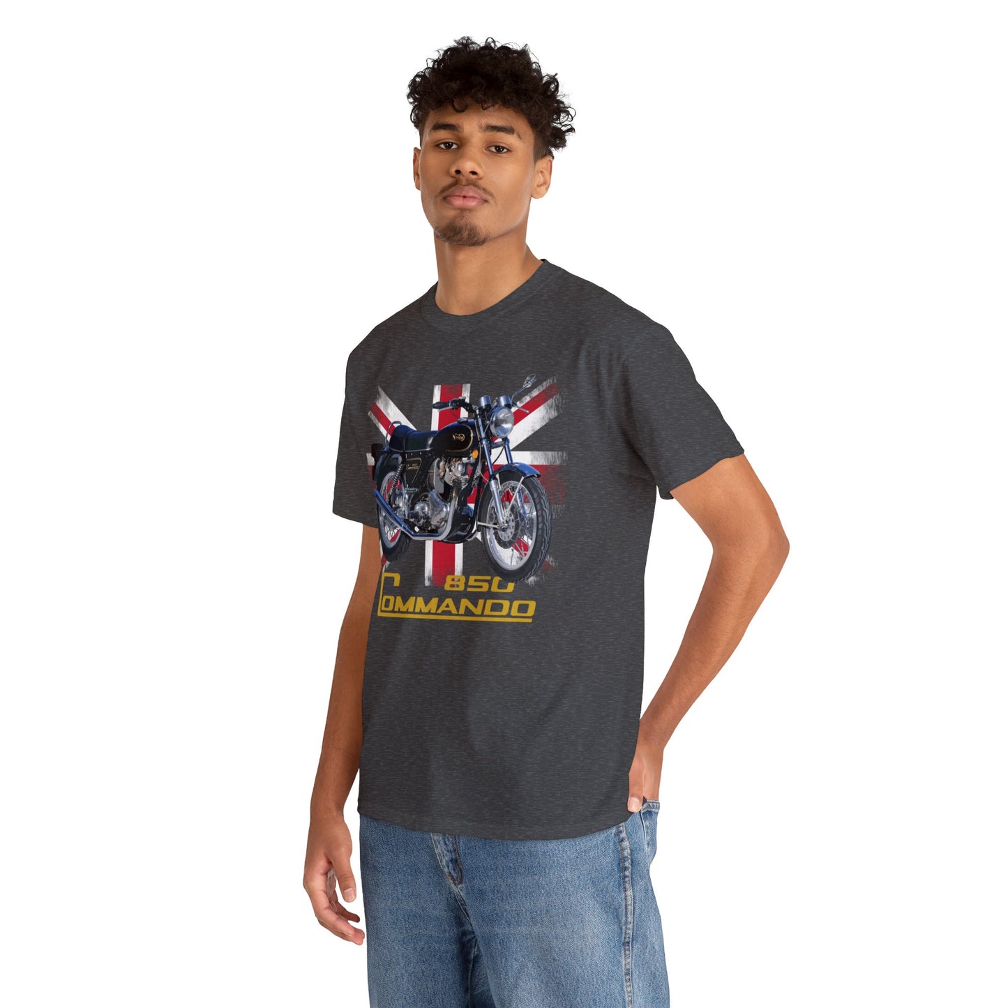 850 Commando Union Jack Classic British Motorcycle T Shirt