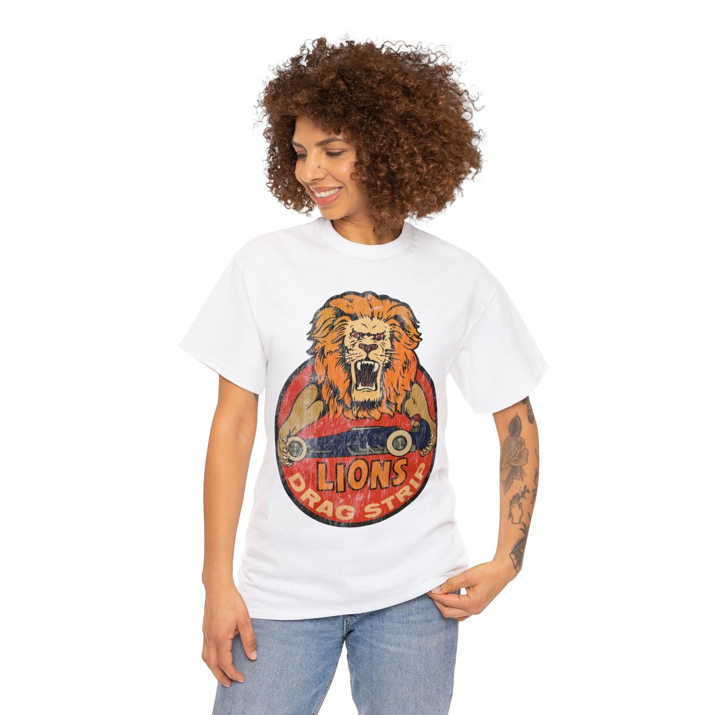 Lions Drag Strip Classic Muscle Car Hot rod T Shirt