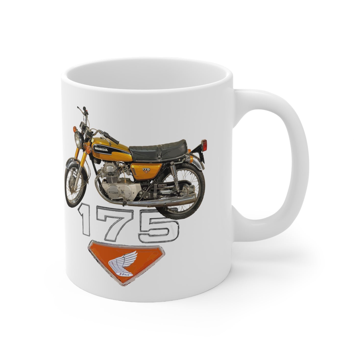 CB175 Classic Japanese Motorcycle Ceramic Mug 11oz