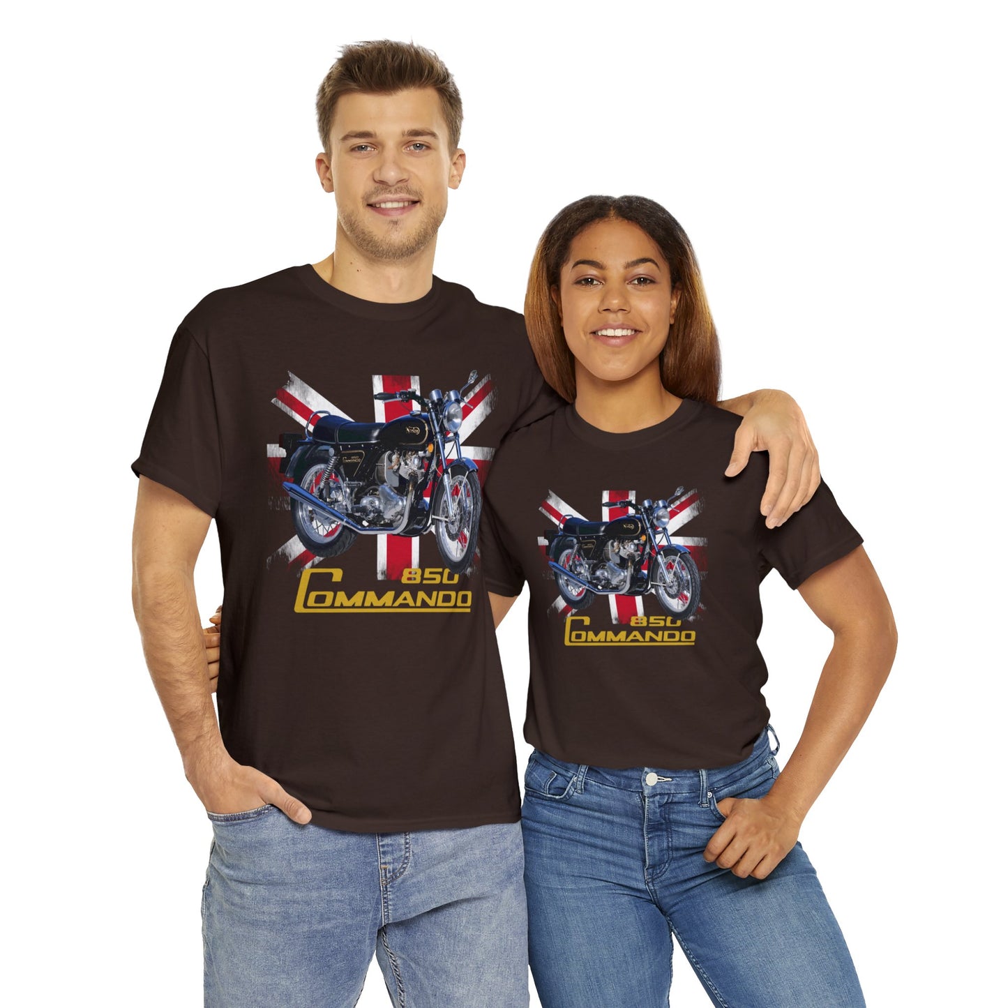 850 Commando Union Jack Classic British Motorcycle T Shirt