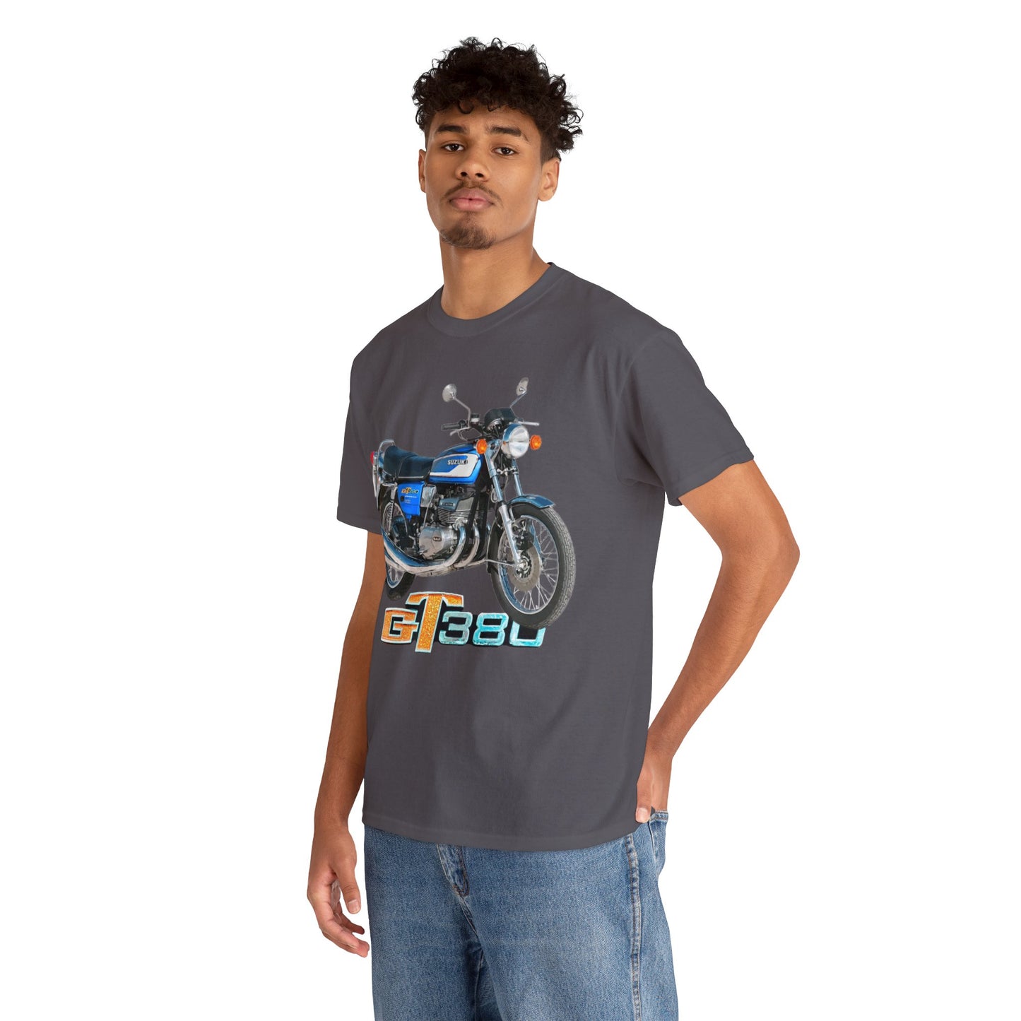 GT380 Blue Classic Japanese Motorcycle T Shirt