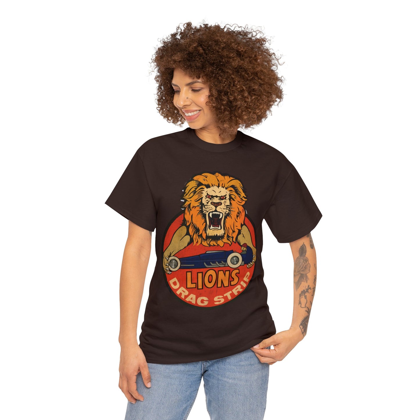 Lions Drag Strip Classic Muscle Car Hot rod T Shirt