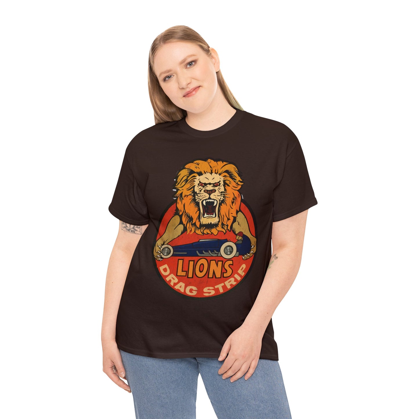 Lions Drag Strip Classic Muscle Car Hot rod T Shirt