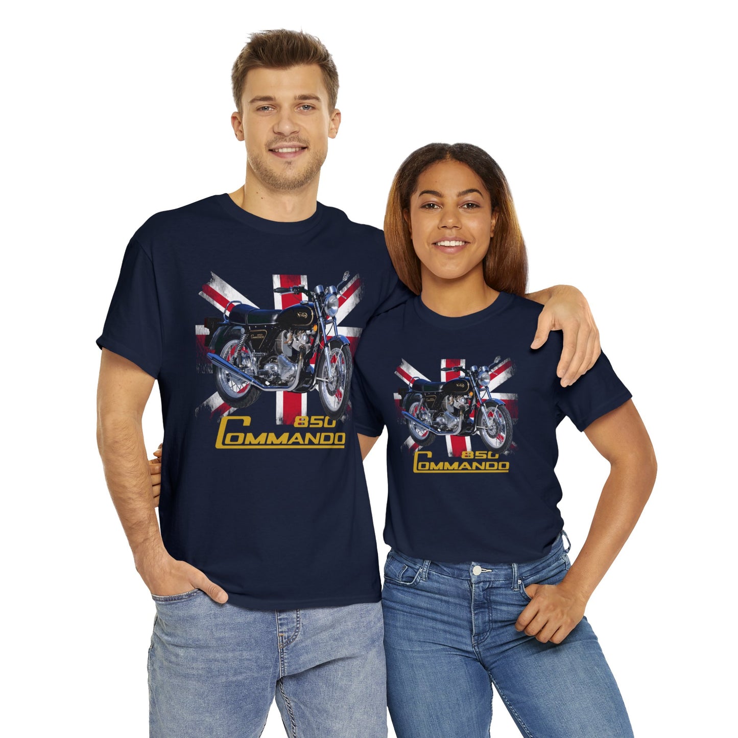 850 Commando Union Jack Classic British Motorcycle T Shirt