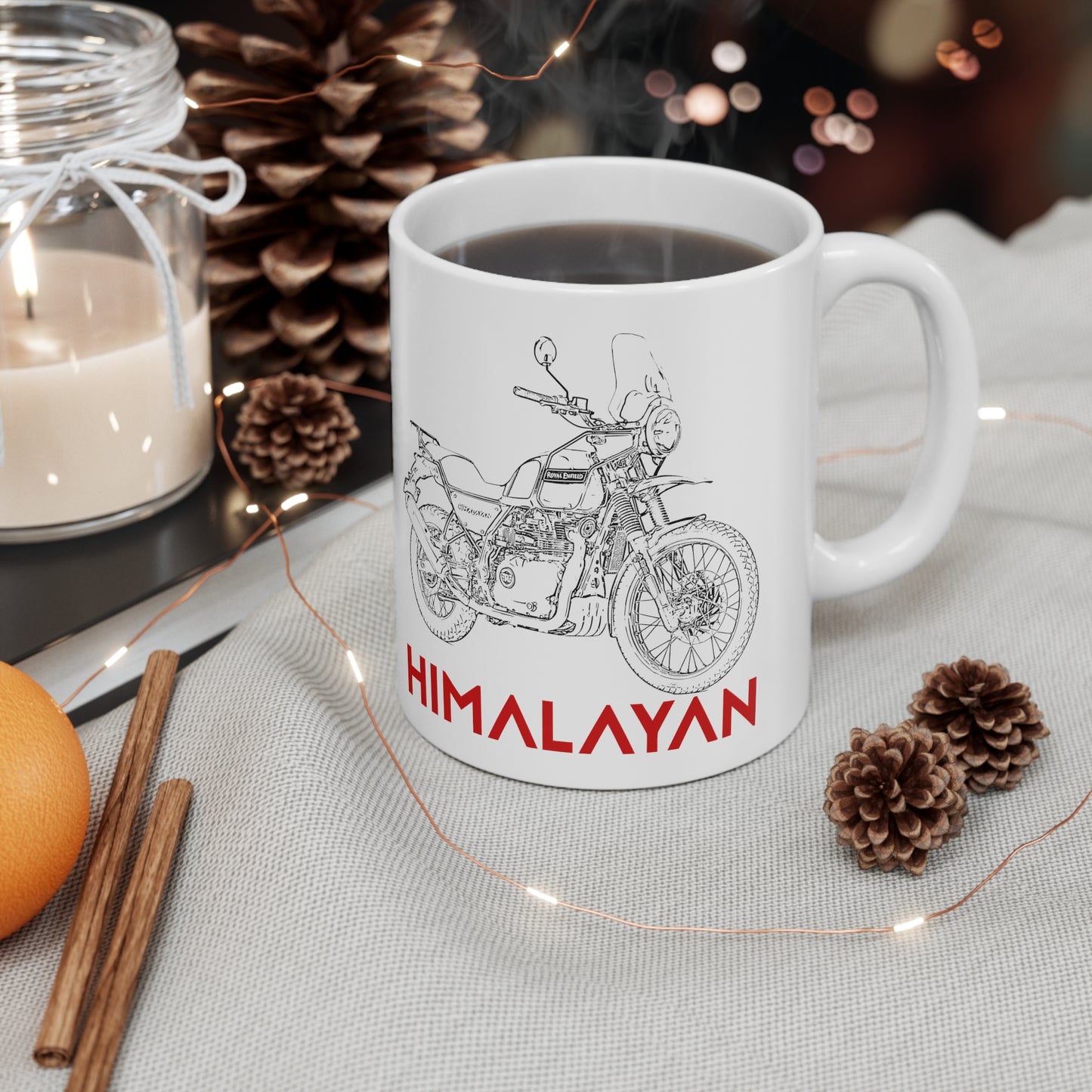 Enfield Himalayan Line Drawing Ceramic Mug 11oz