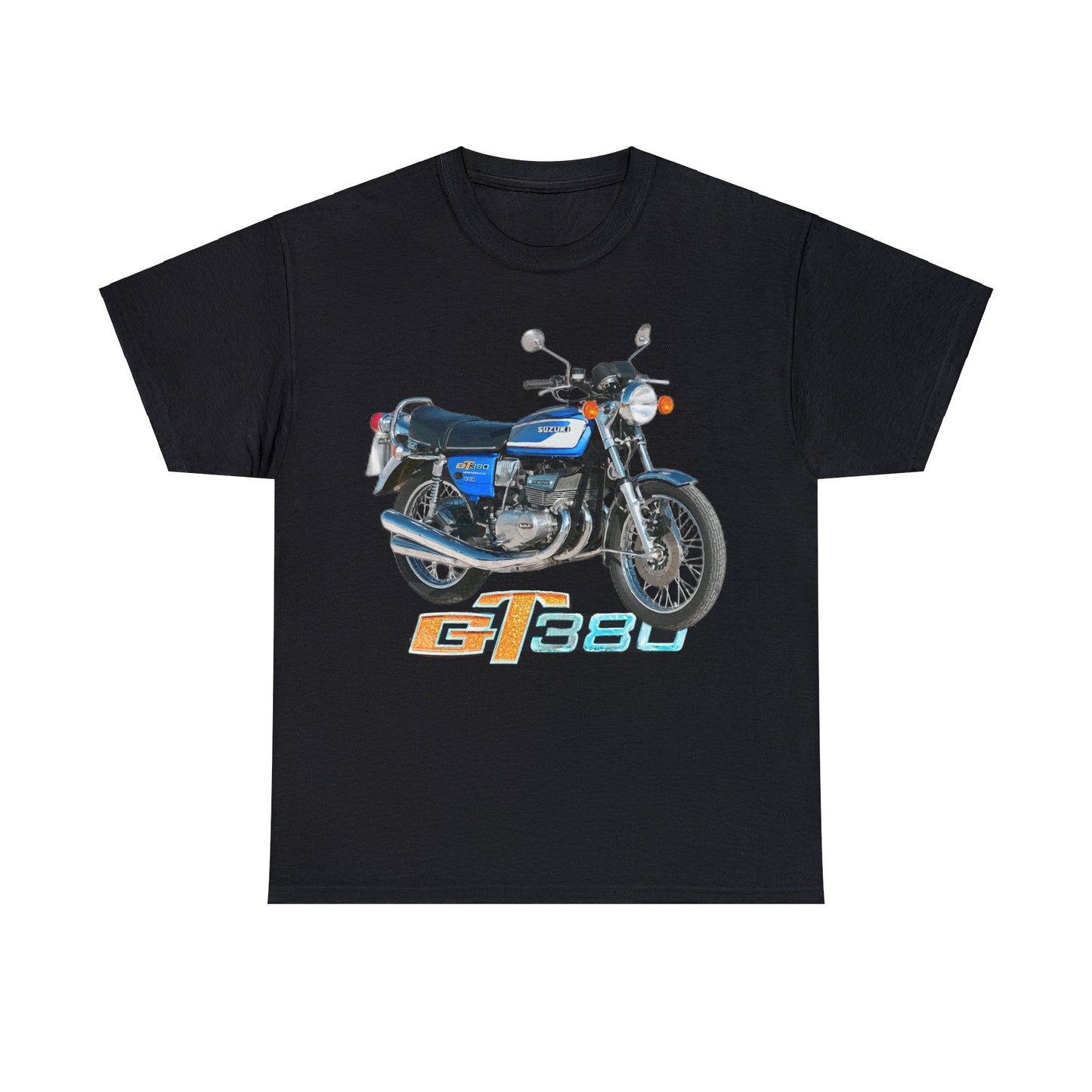 GT380 Blue Classic Japanese Motorcycle T Shirt