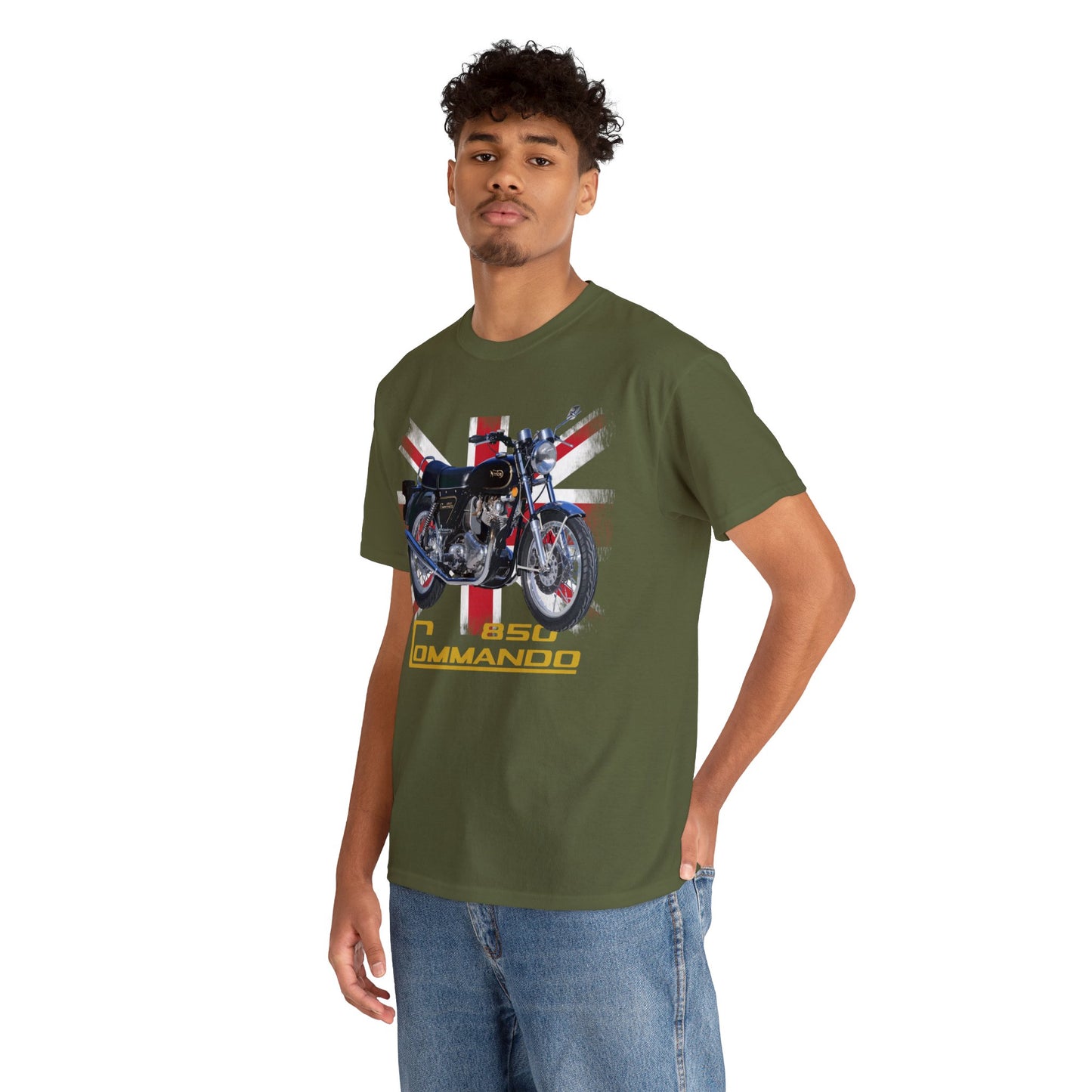 850 Commando Union Jack Classic British Motorcycle T Shirt