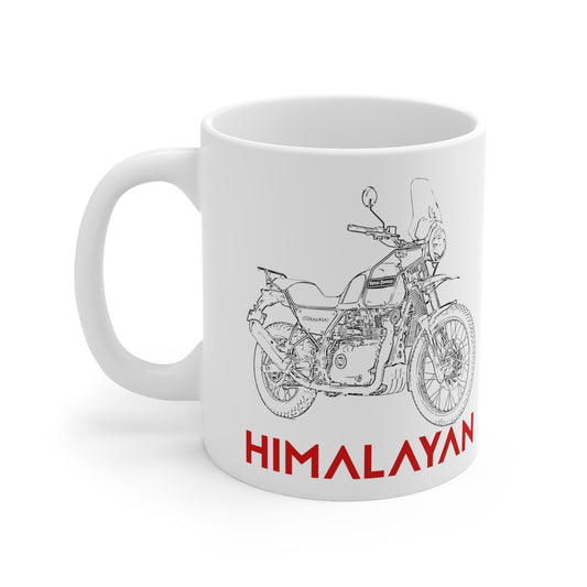 Enfield Himalayan Line Drawing Ceramic Mug 11oz