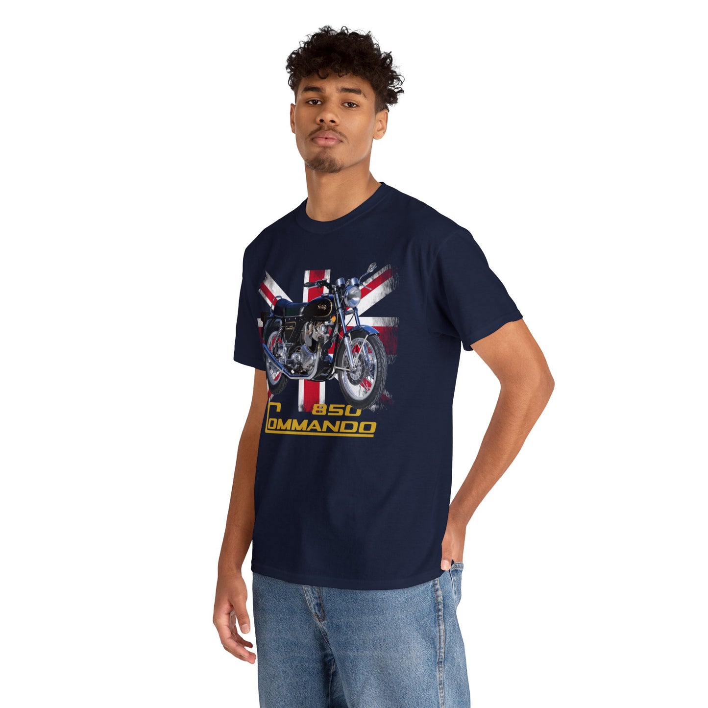 850 Commando Union Jack Classic British Motorcycle T Shirt