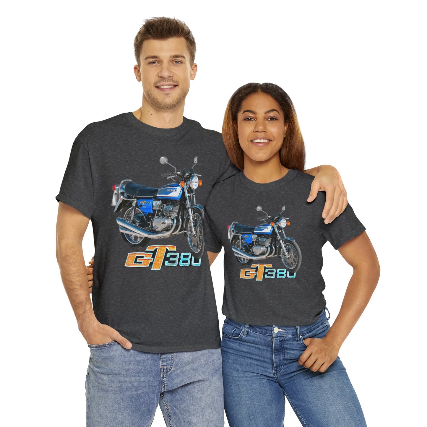 GT380 Blue Classic Japanese Motorcycle T Shirt