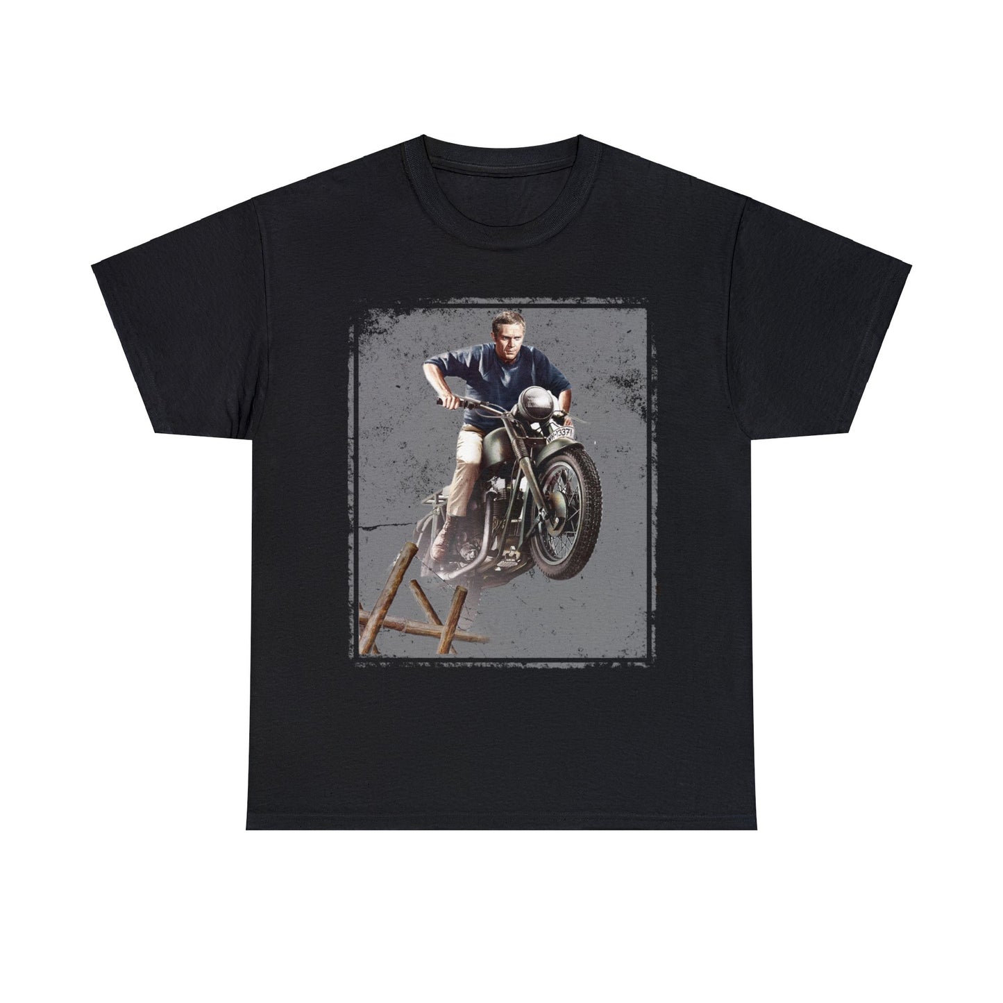 McQueen Great Escape Triumph  Motorcycle Unisex Heavy Cotton Tee