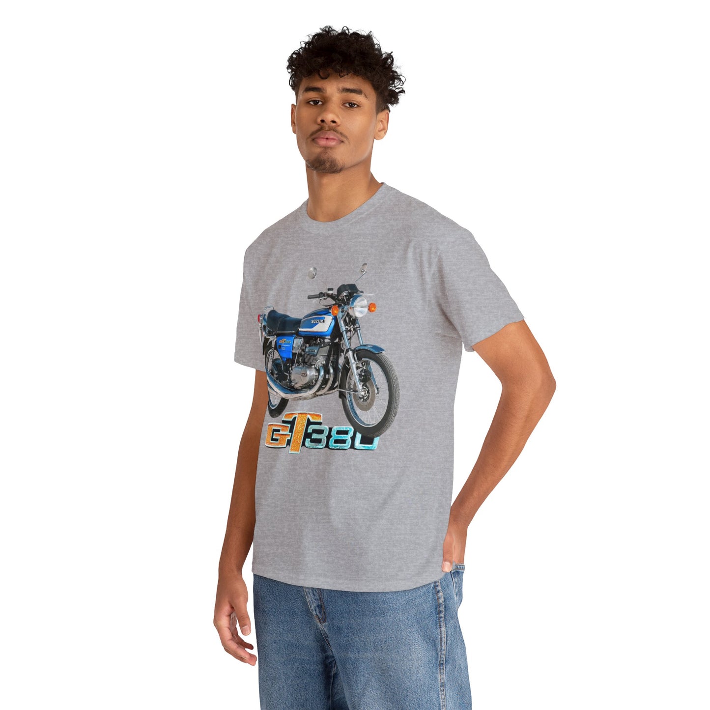 GT380 Blue Classic Japanese Motorcycle T Shirt