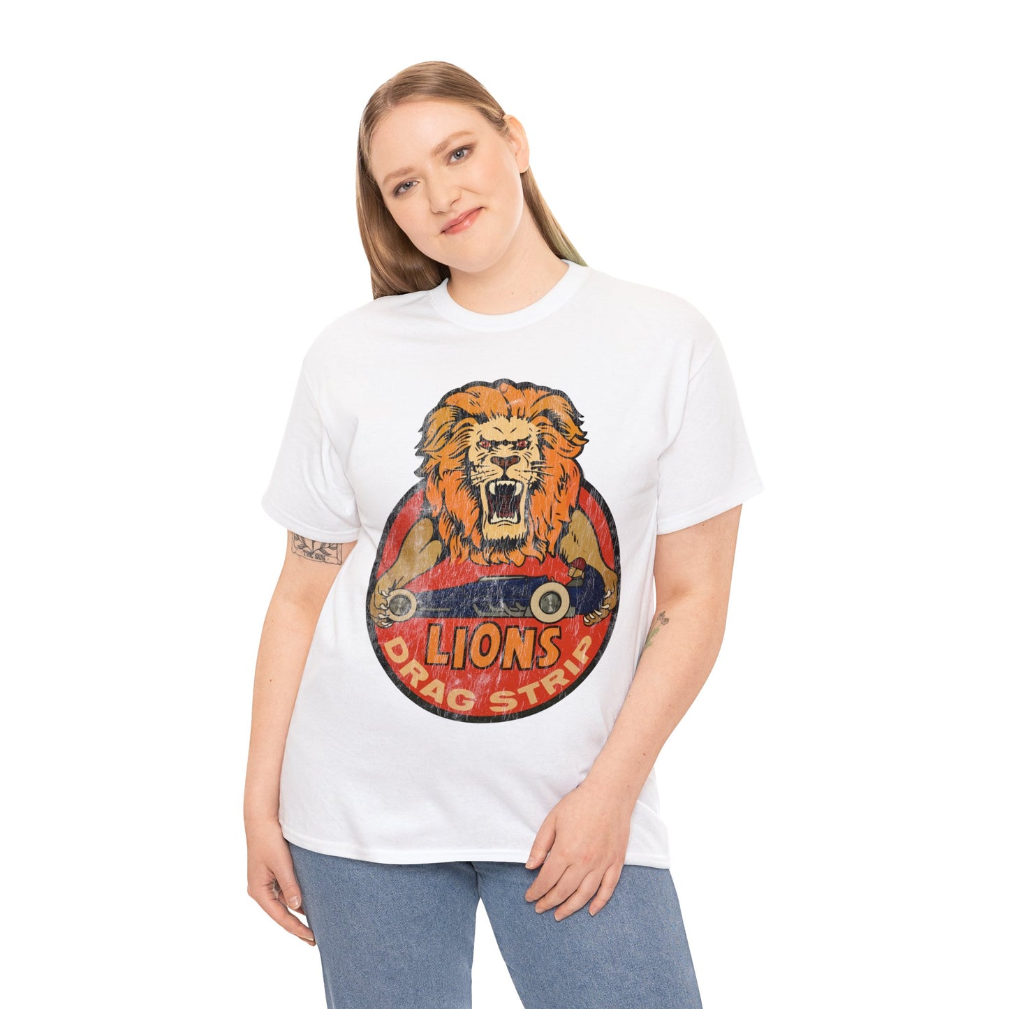 Lions Drag Strip Classic Muscle Car Hot rod T Shirt