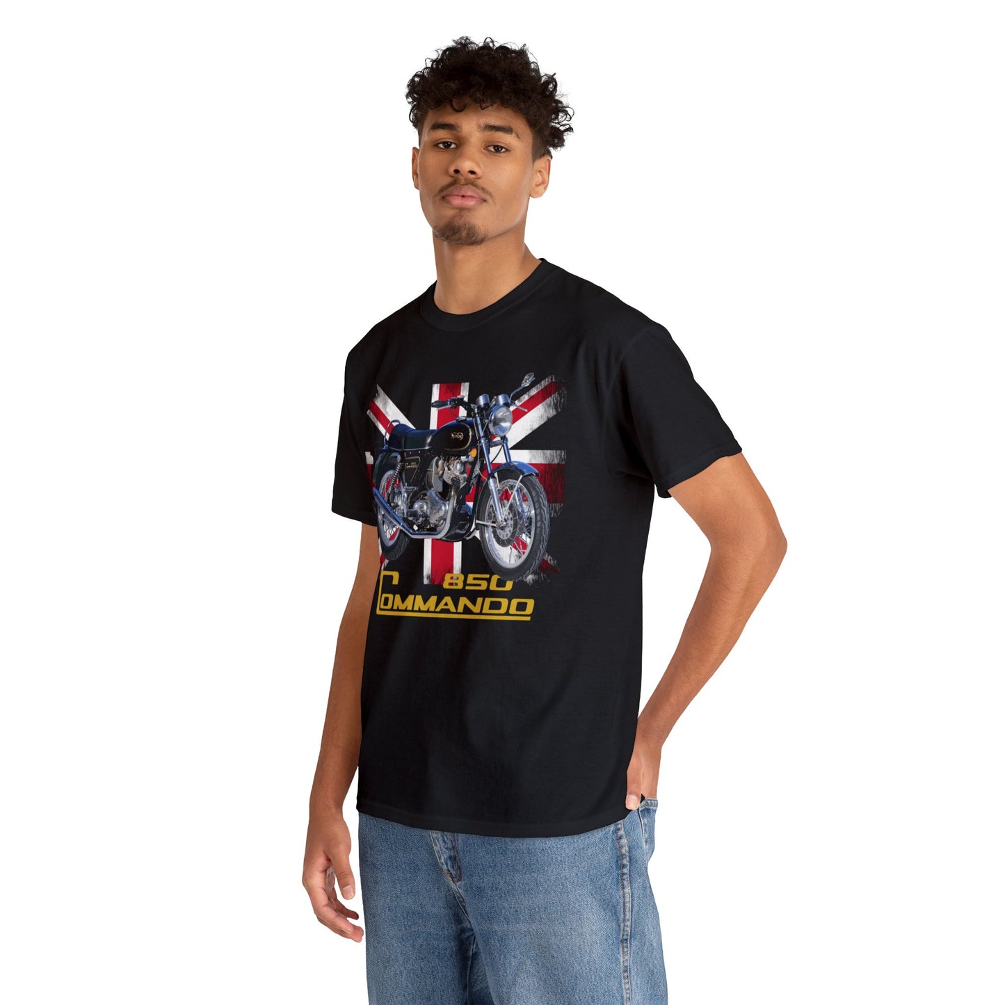 850 Commando Union Jack Classic British Motorcycle T Shirt