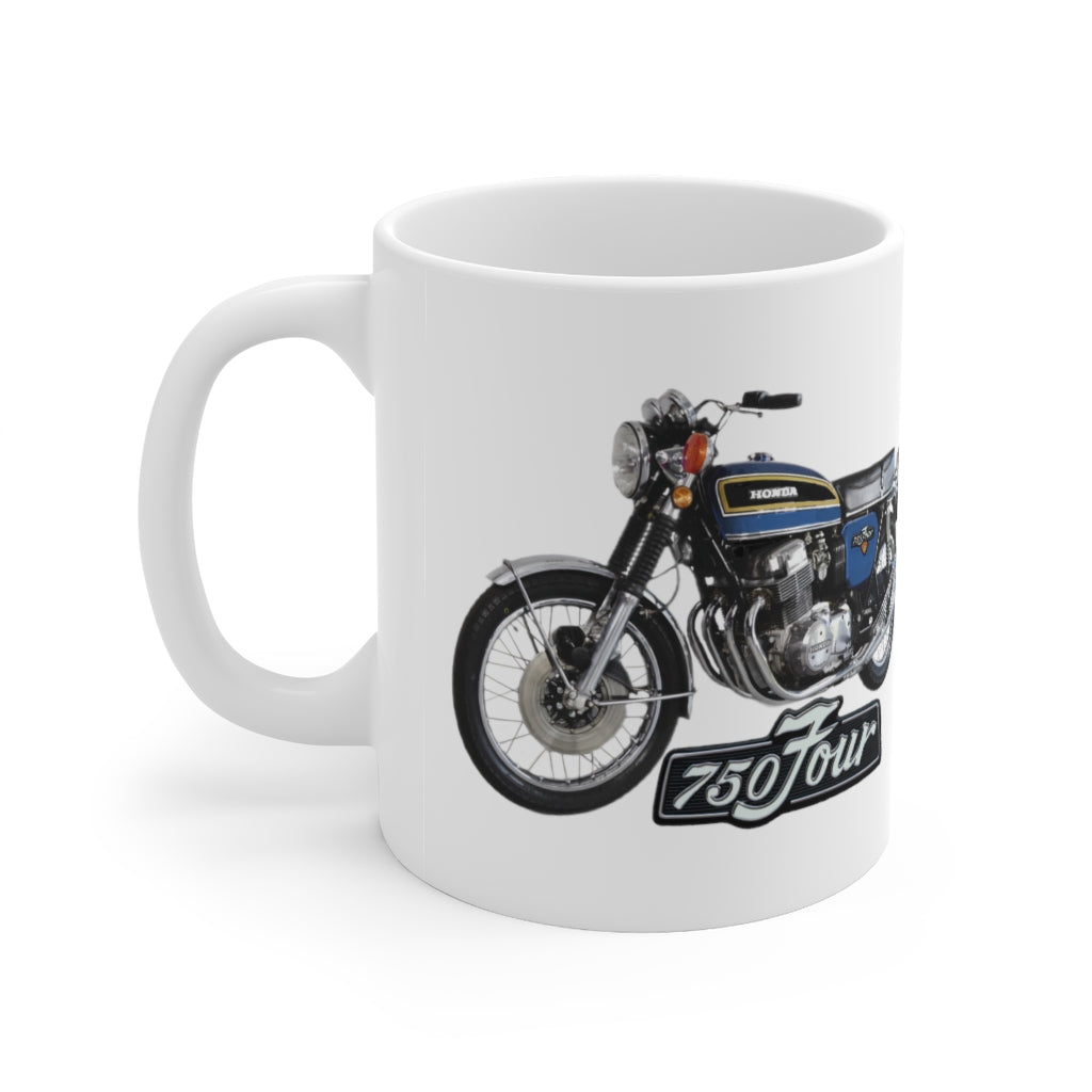 Honda CB750 Sapphire Blue Four Classic Japanese Motorcycle Ceramic Mug 11oz