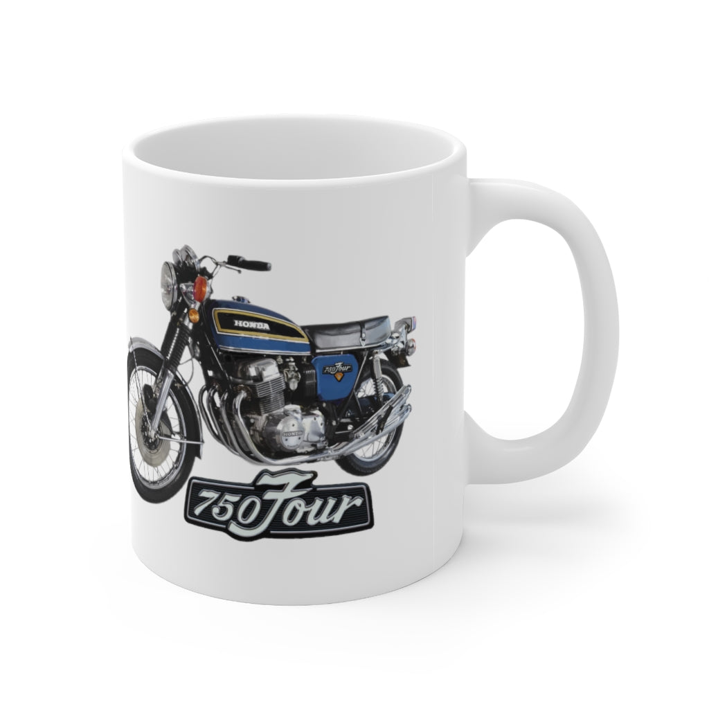 Honda CB750 Sapphire Blue Four Classic Japanese Motorcycle Ceramic Mug 11oz